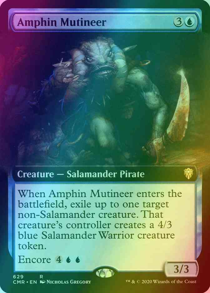 Amphin Mutineer [629] [Extended Art] [Commander Legends] [Foil]