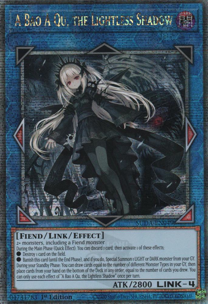 A Bao A Qu, the Lightless Shadow - SUDA-EN049 - Quarter Century Secret Rare - 1st Edition