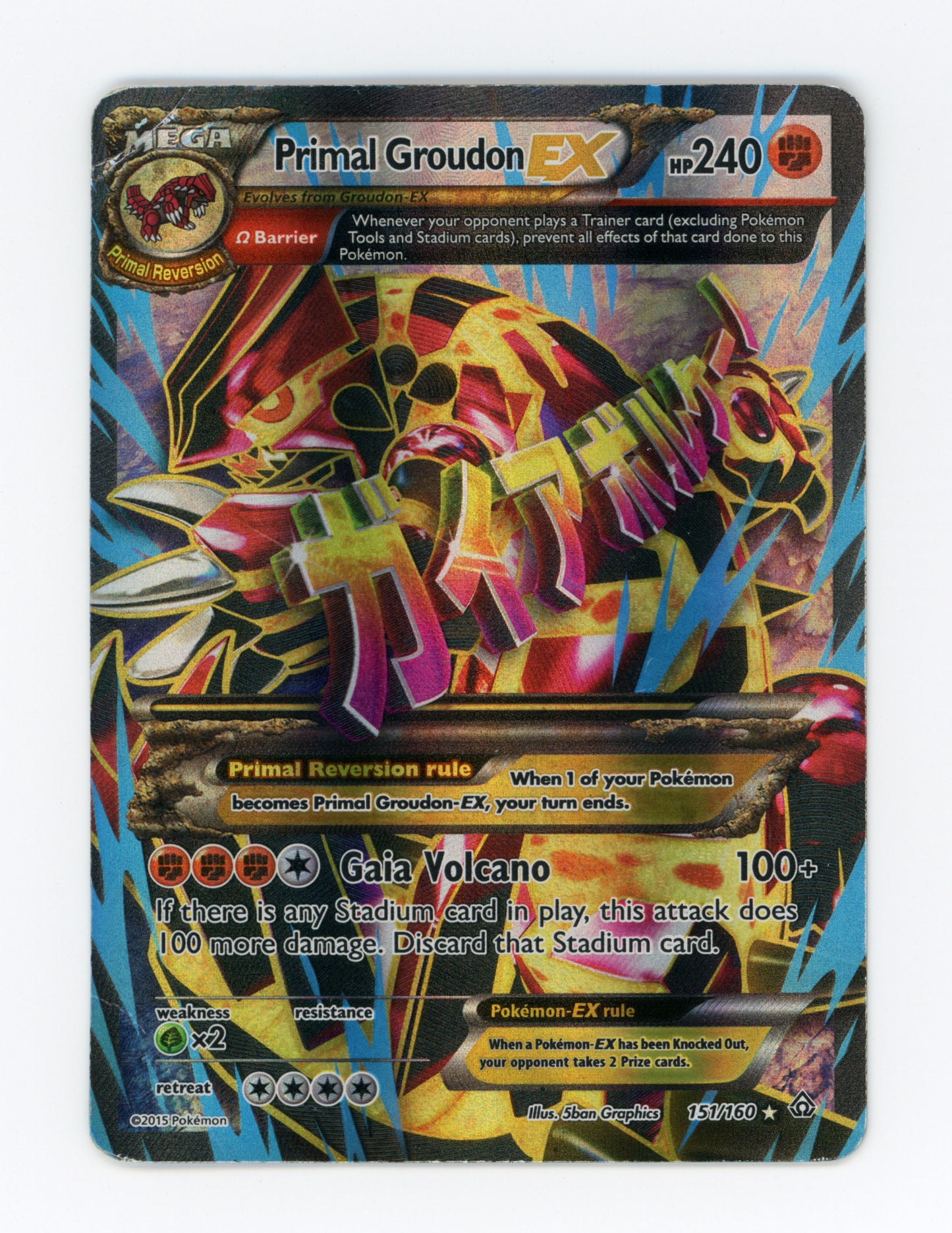 Primal Groudon-EX — Damaged|Rare Ultra — ID 18975