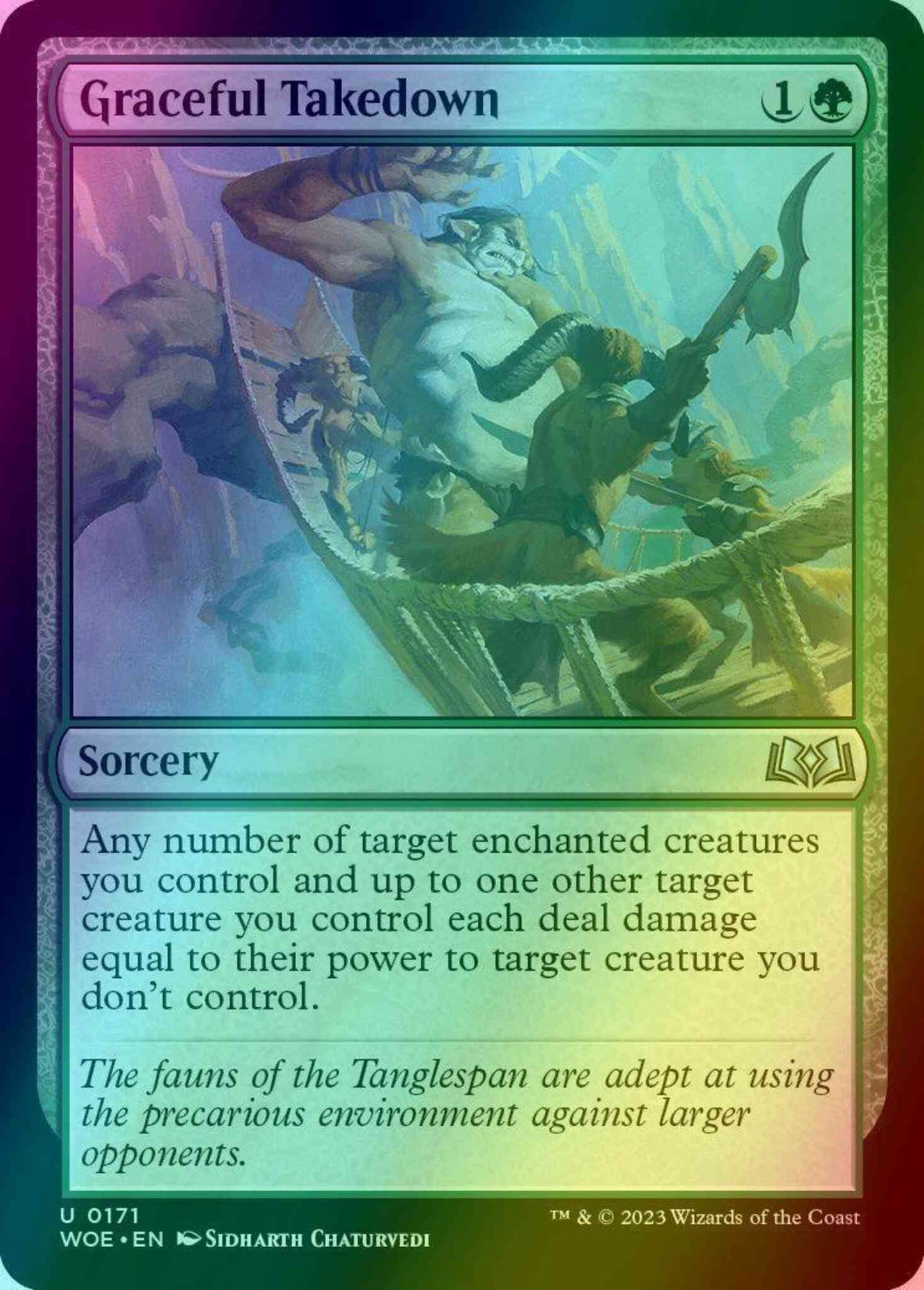 Graceful Takedown [171] [Wilds of Eldraine] [Foil]