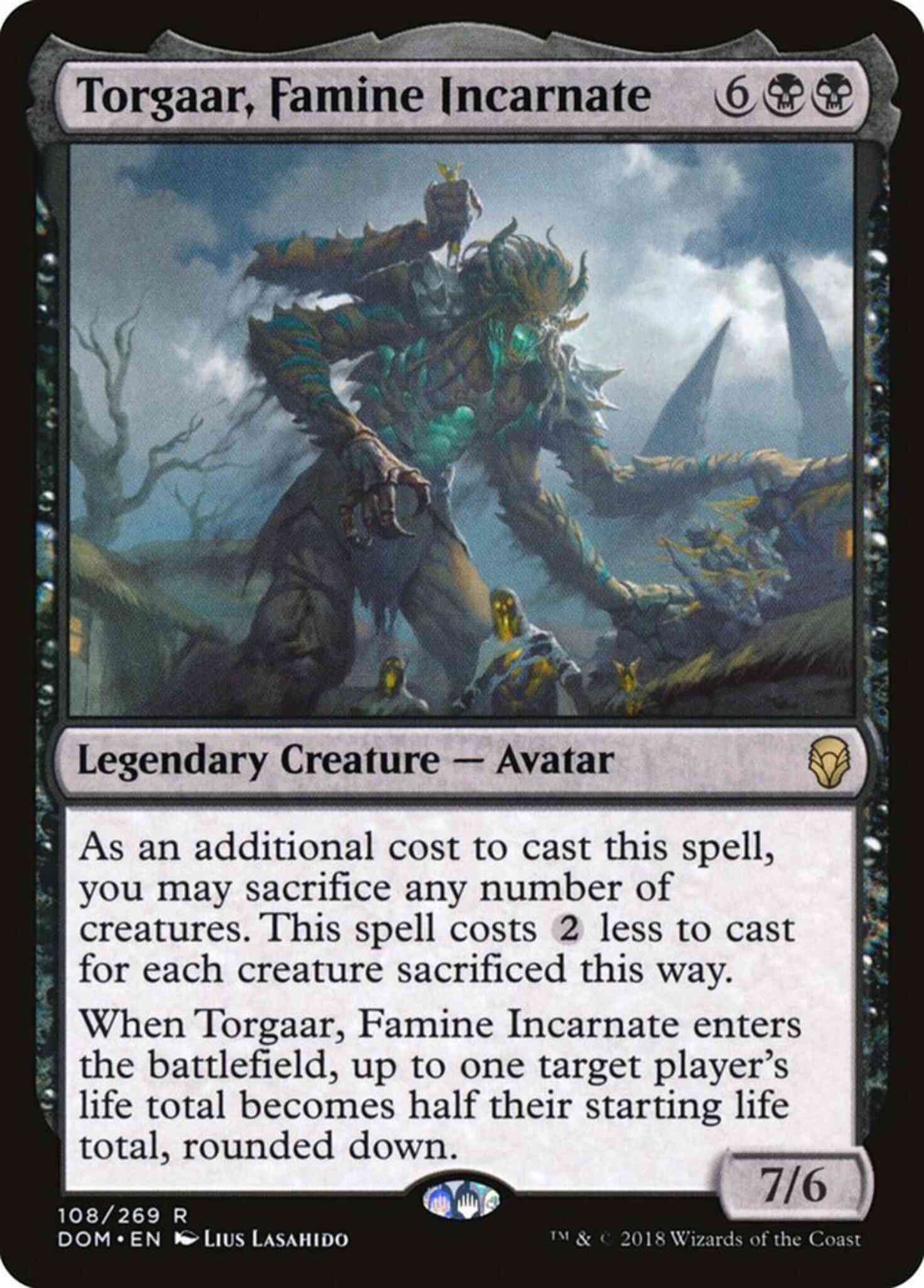 Torgaar, Famine Incarnate [108] [Dominaria] [Non-Foil]