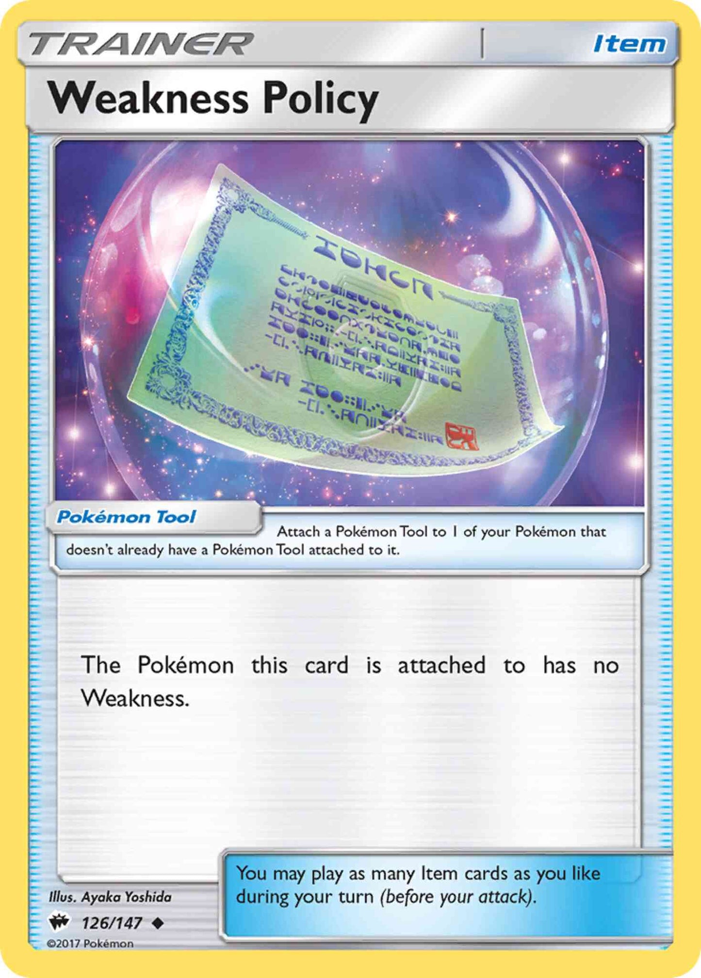 Weakness Policy - 126/147 - Uncommon [sm3-126] [Non-Holo]