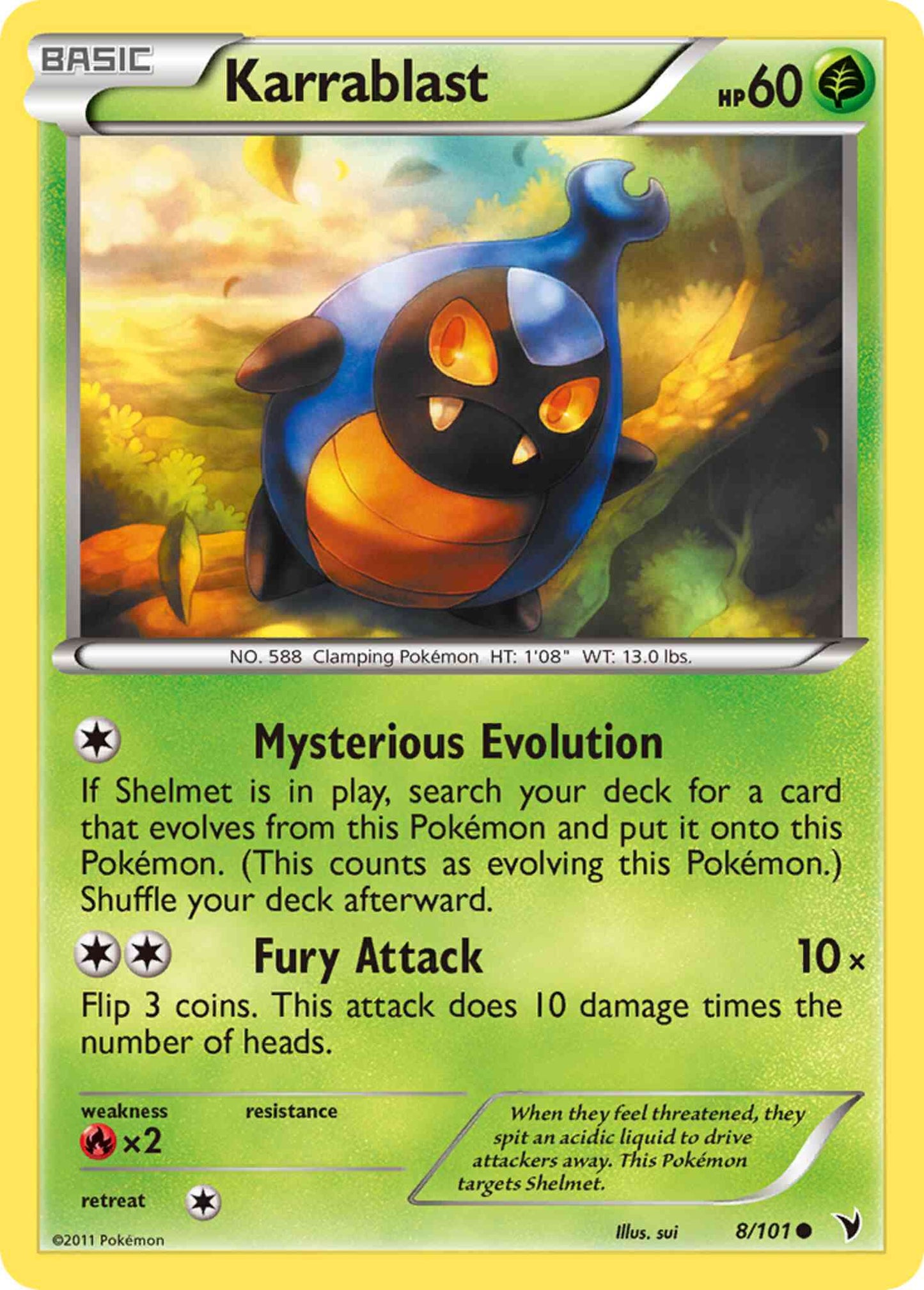 Karrablast - 8/101 - Common [bw3-8] [Reverse Holo]