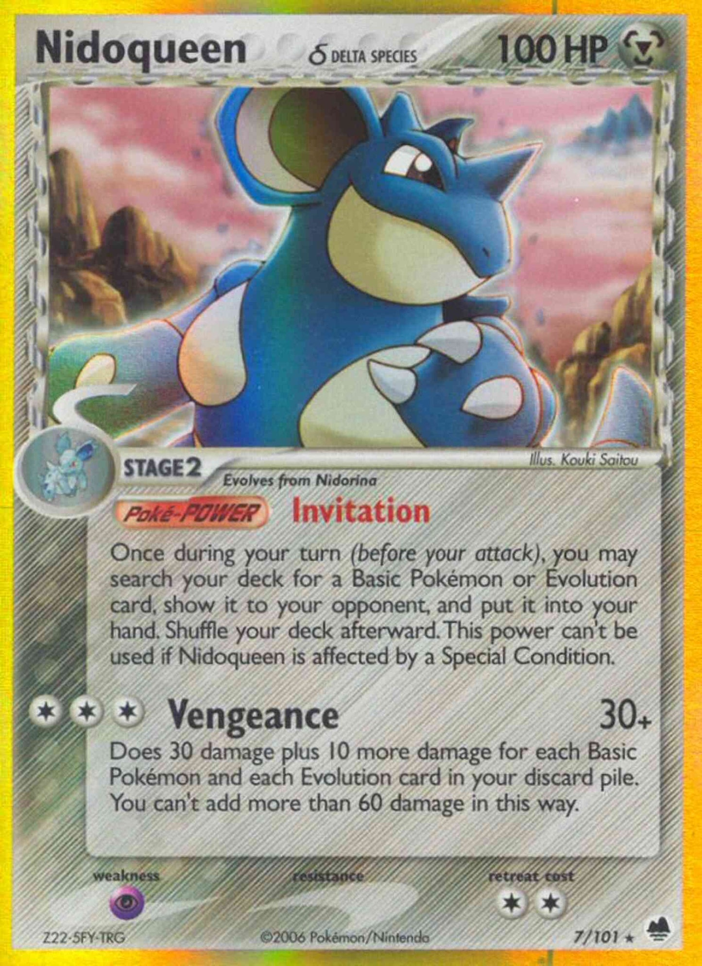 Nidoqueen δ - 7/101 - Rare Holo [ex15-7] [Holo]