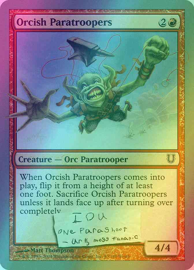 Orcish Paratroopers [83] [Unhinged] [Foil]