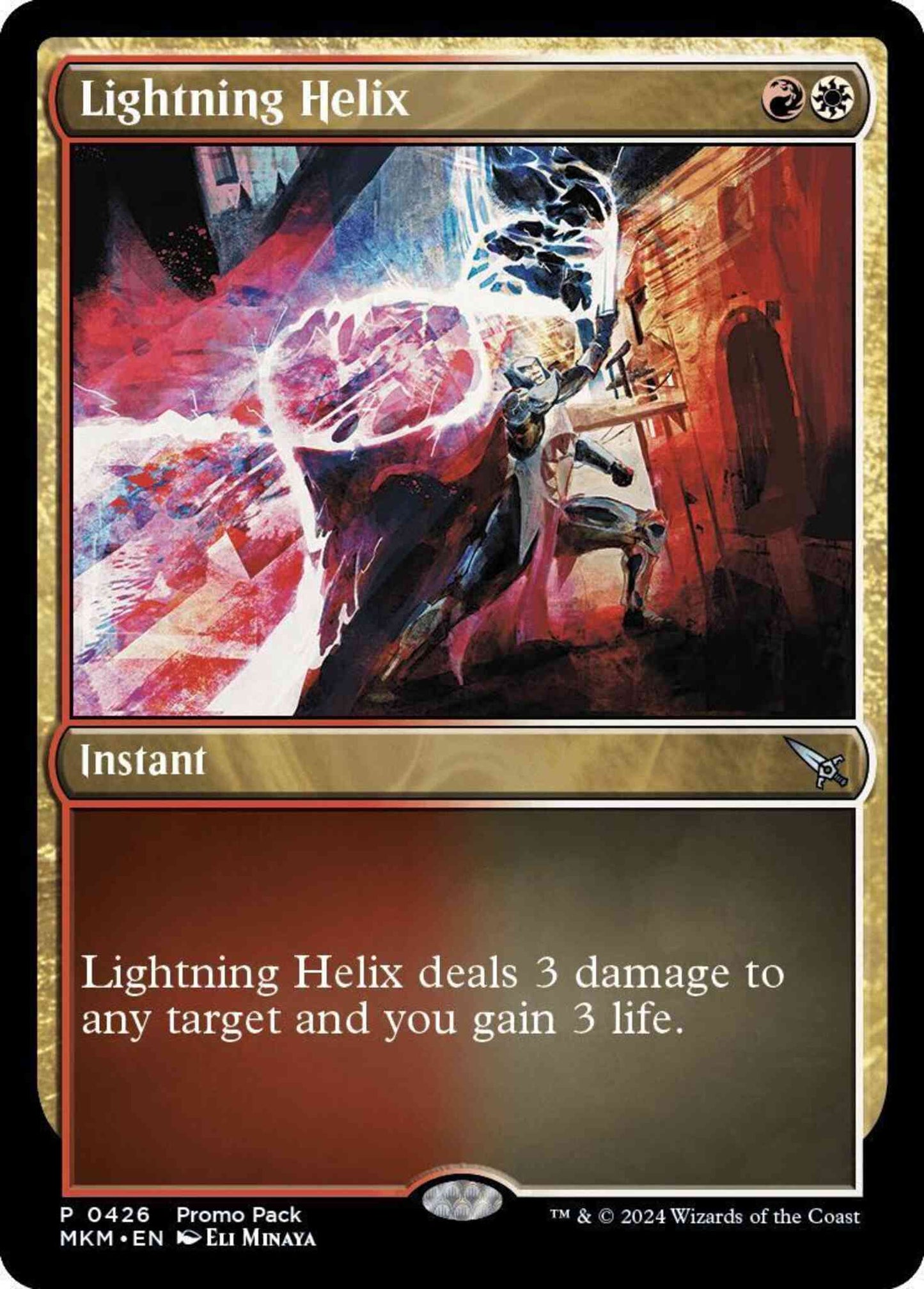 Lightning Helix [426] [Dark Frame Promo Pack] [Murders at Karlov Manor] [Non-Foil]