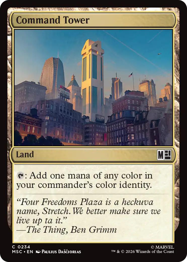 Command Tower (The Fantastic Four) [234] [Marvel Super Heroes: Commander] [Non-Foil]