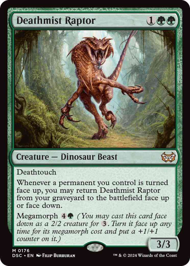 Deathmist Raptor [176] [Duskmourn: House of Horror: Commander] [Non-Foil]