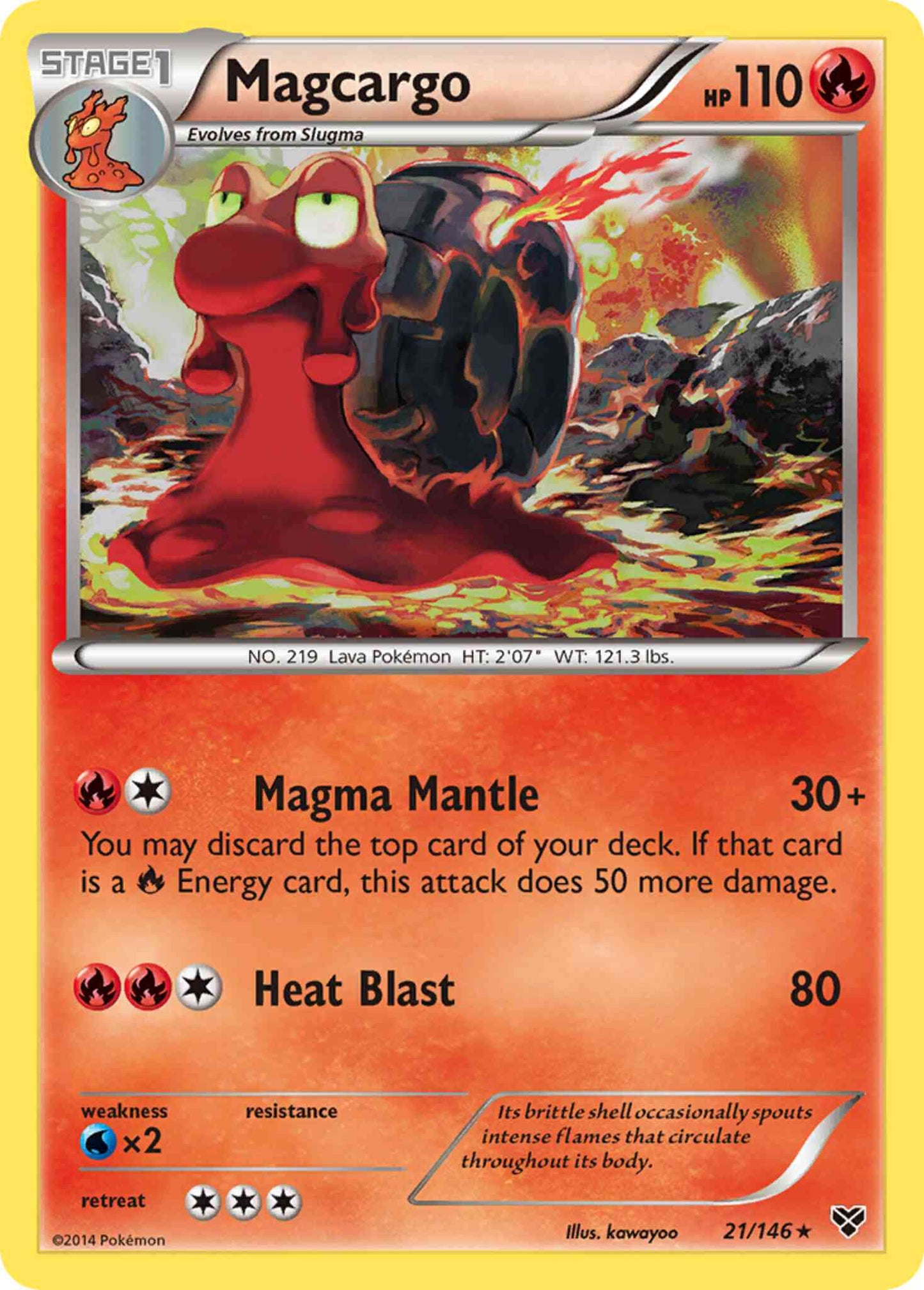 Magcargo - 21/146 - Rare [xy1-21] [Non-Holo]