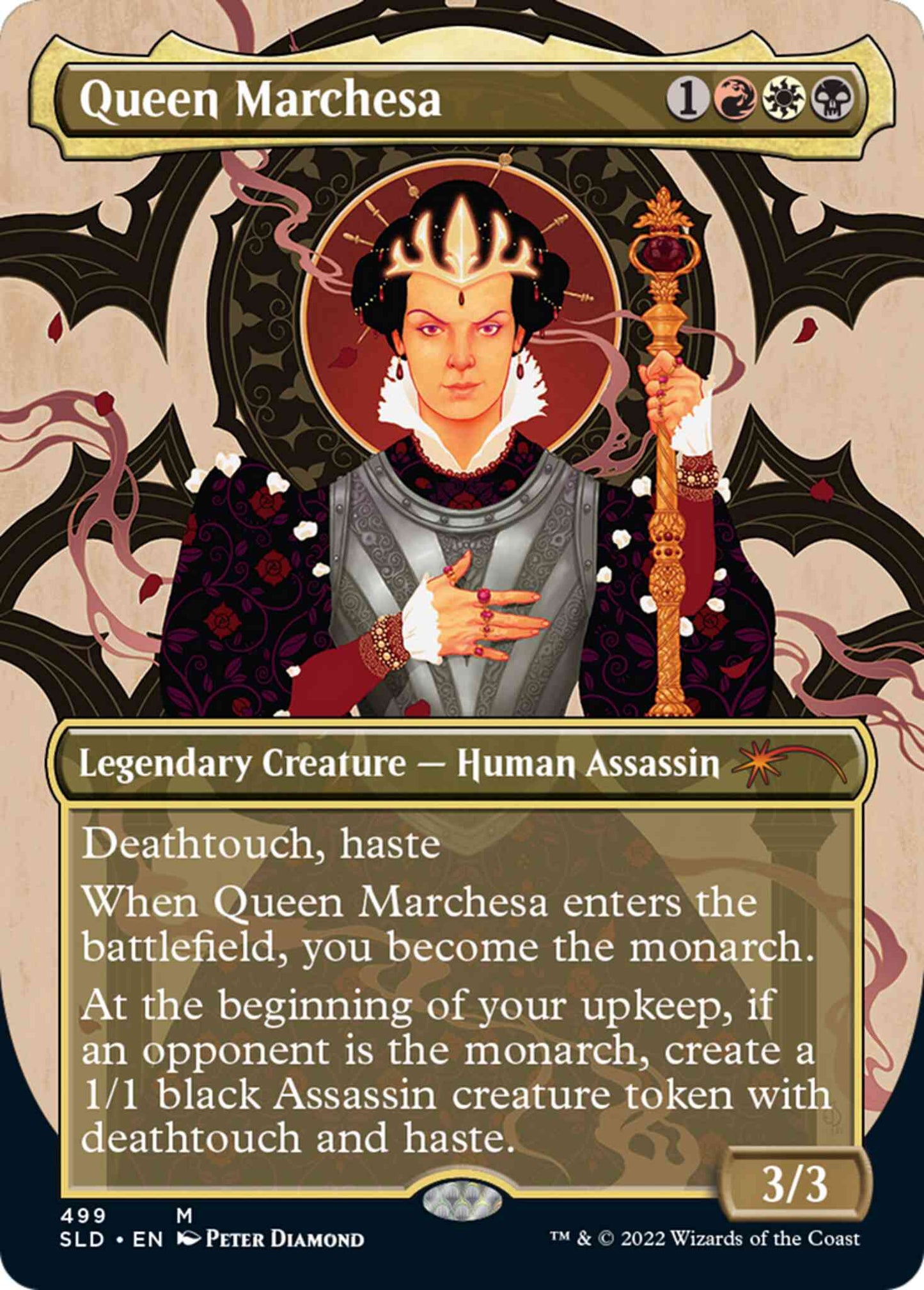 Queen Marchesa [0499] [Borderless] [Rule the Room] [Secret Lair Drop] [Non-Foil]