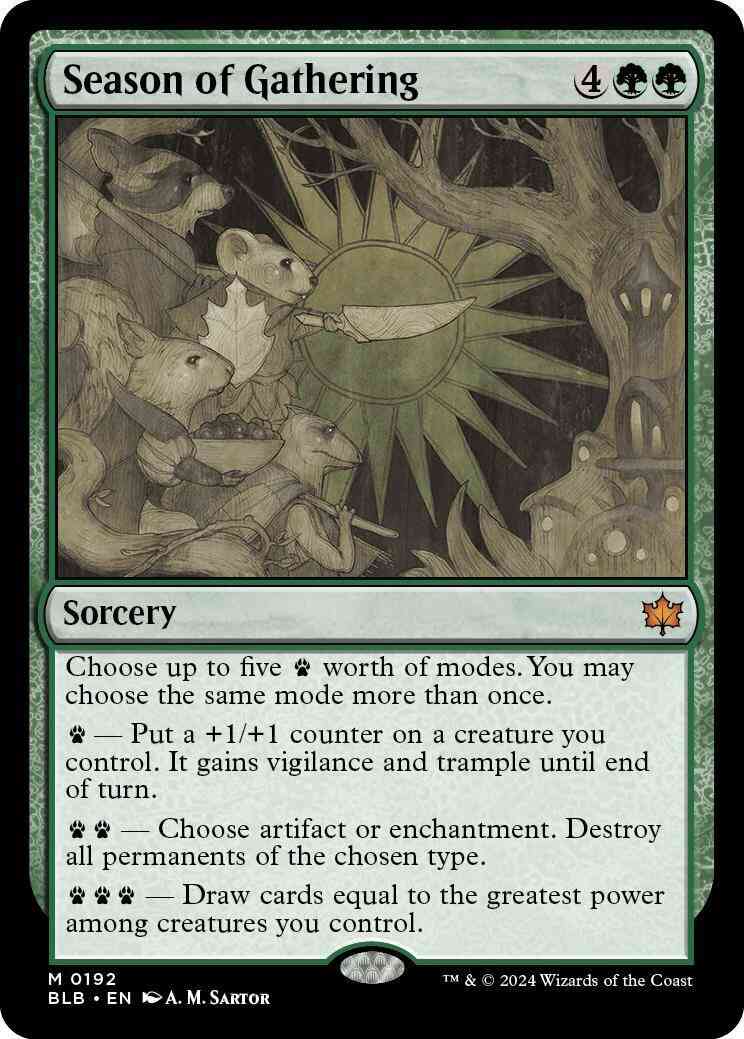 Season of Gathering [192] [Bloomburrow] [Non-Foil]