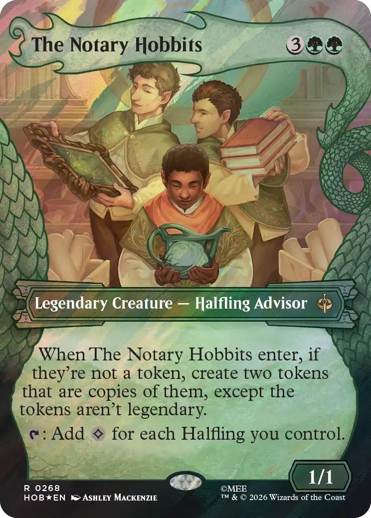 The Notary Hobbits [268] [Borderless] [Dragon Hoard] [The Hobbit] [Surge Foil]