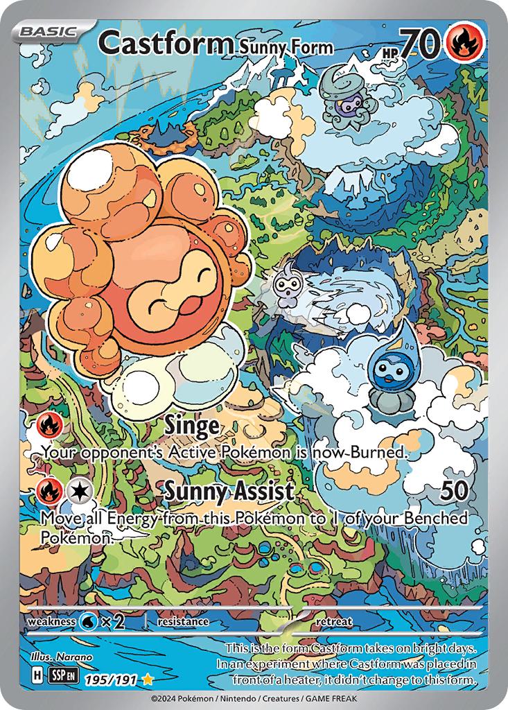 Castform Sunny Form - 195/191 - Illustration Rare [sv08-195] [Ultra]