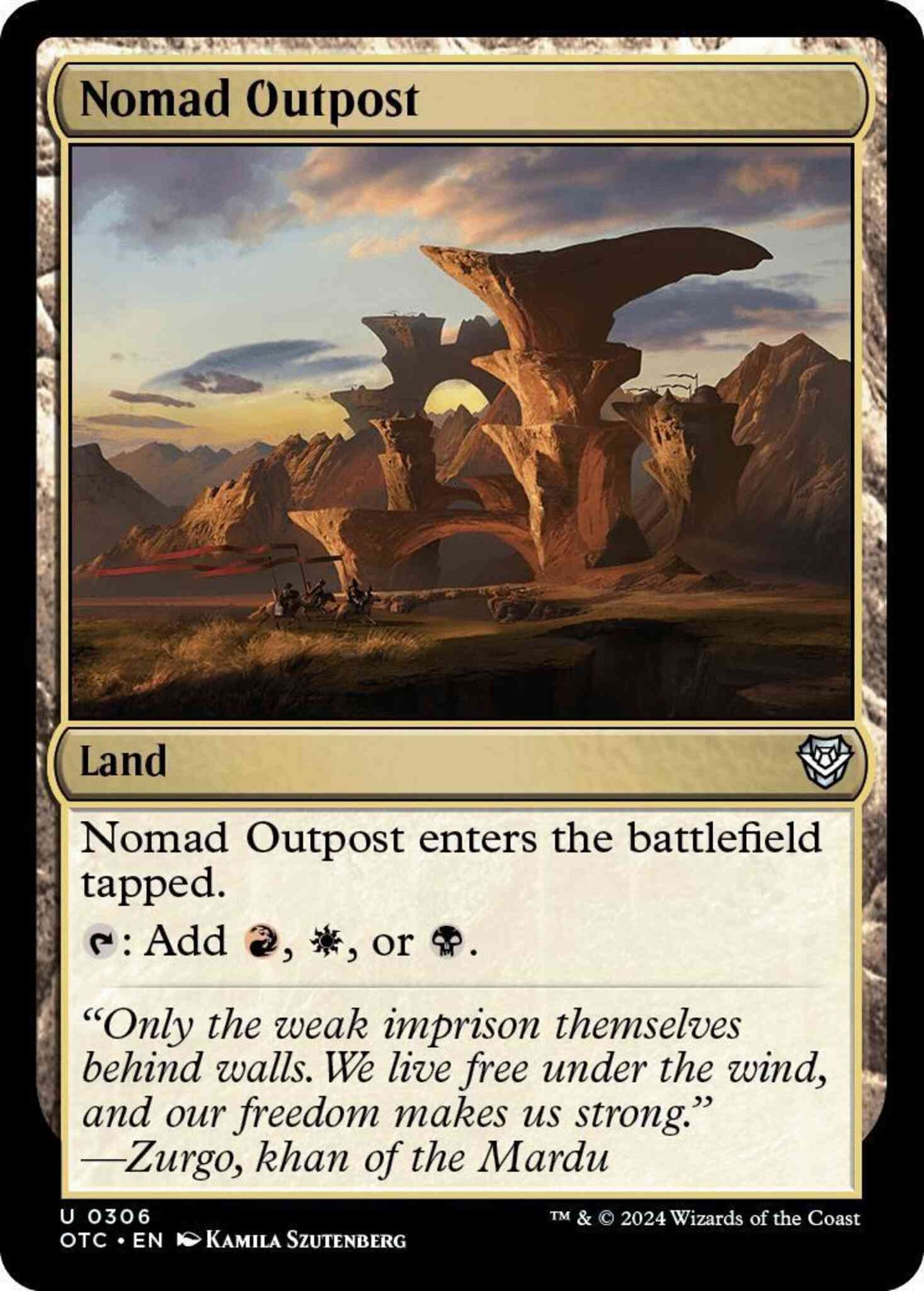 Nomad Outpost [306] [Outlaws of Thunder Junction: Commander] [Non-Foil]