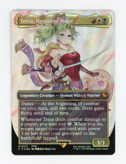 Terra, Herald of Hope — Borderless|Character|Surge Foil — ID 18828