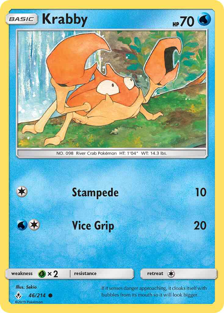 Krabby - 46/214 - Common [sm10-46] [Reverse Holo]