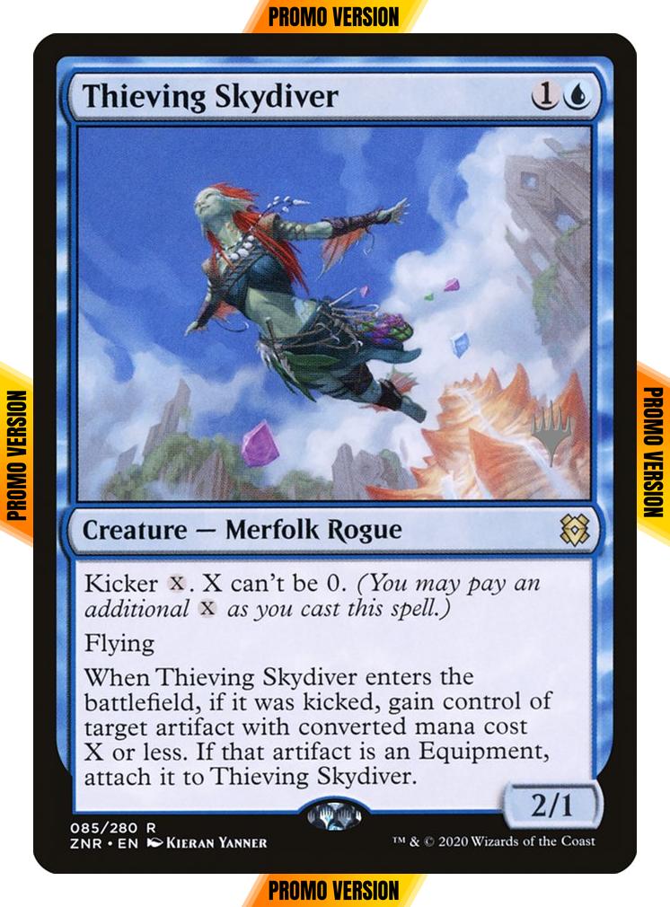 Thieving Skydiver [Promo Pack] [85p] [Zendikar Rising Promos] [Foil]