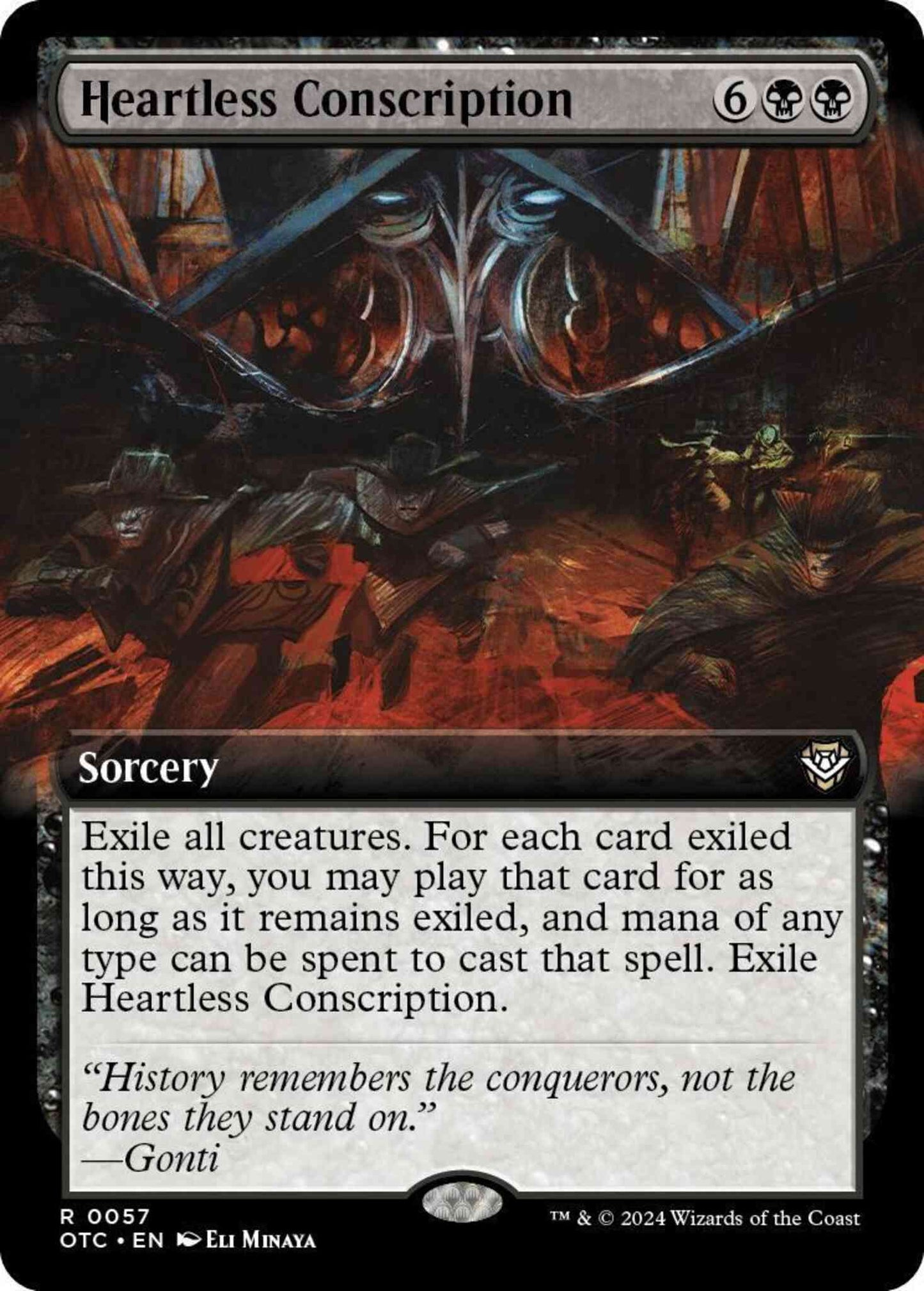 Heartless Conscription [57] [Extended Art] [Outlaws of Thunder Junction: Commander] [Non-Foil]