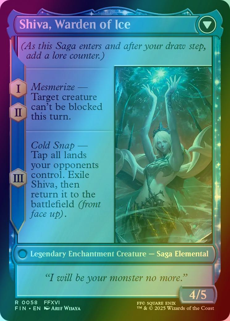 Jill, Shiva's Dominant // Shiva, Warden of Ice [58] [FINAL FANTASY] [Foil]