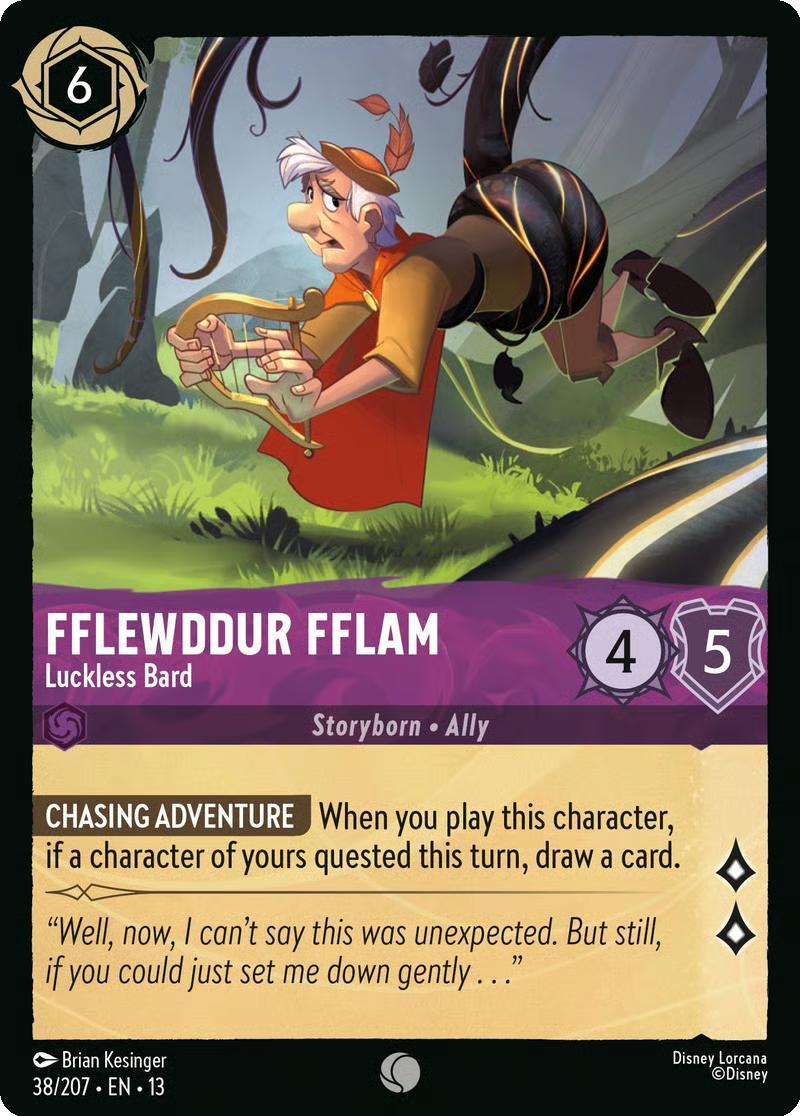 Fflewddur Fflam - Luckless Bard - 38/204 [Attack of the Vine!] [Non-Foil]