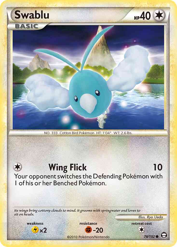 Swablu - 78/102 - Common [hgss4-78] [Reverse Holo]