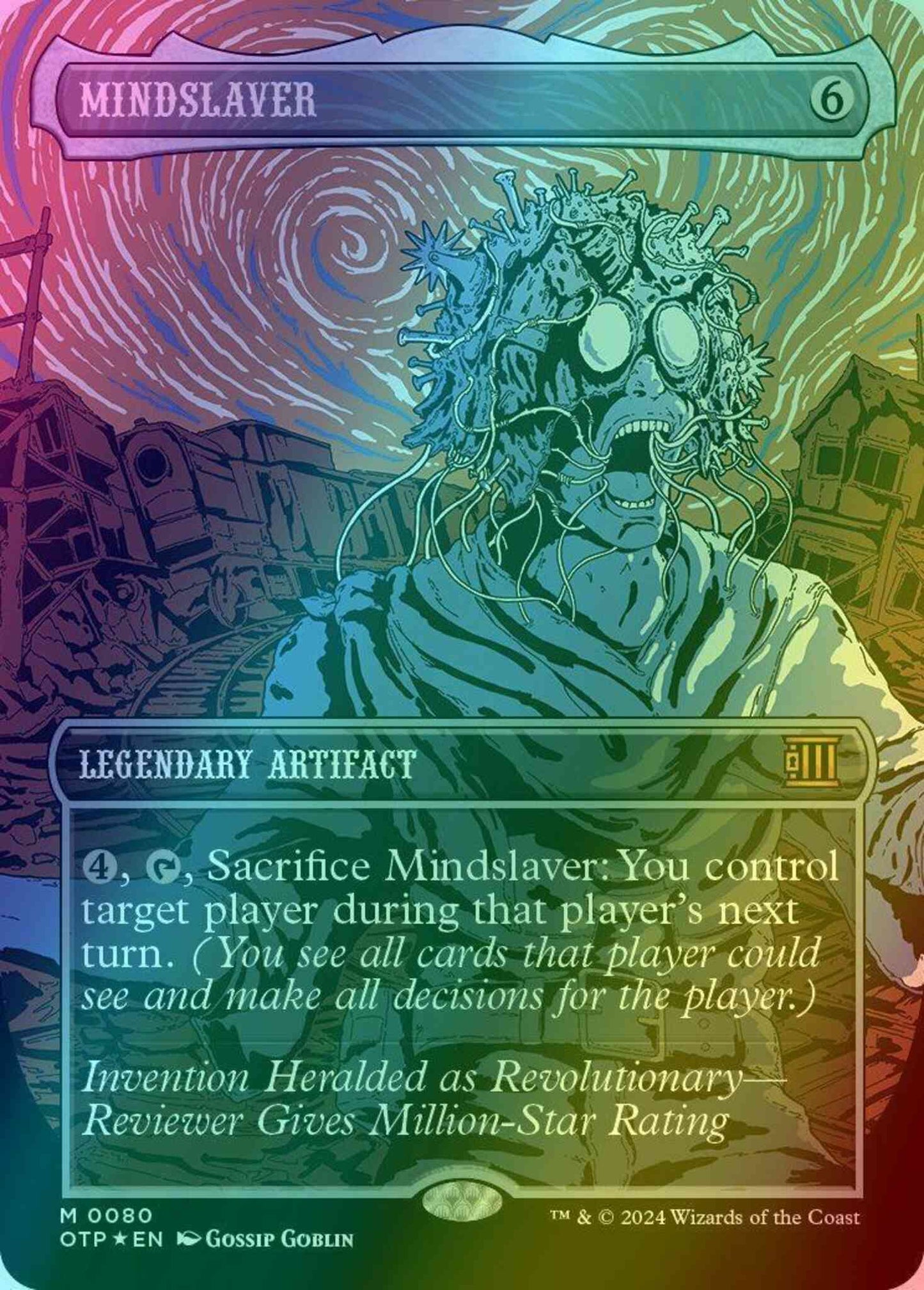 Mindslaver [80] [Borderless] [Breaking News] [Textured Foil]