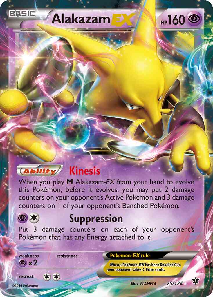 Alakazam-EX - 25/124 - Rare Holo EX [xy10-25] [Ultra]