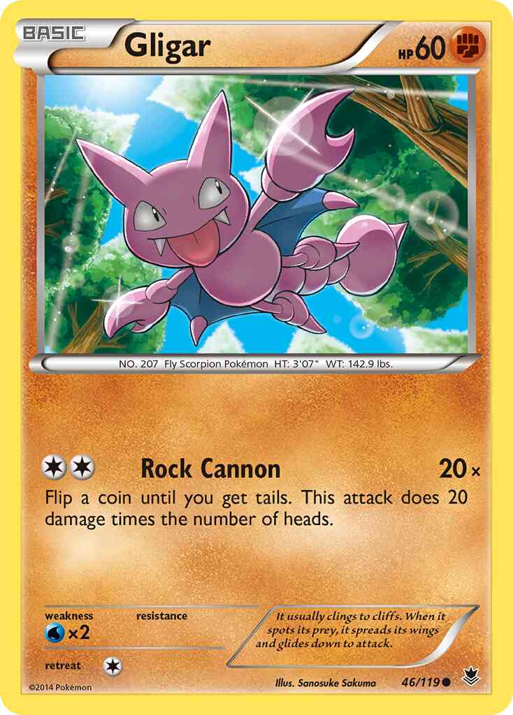 Gligar - 46/119 - Common [xy4-46] [Non-Holo]