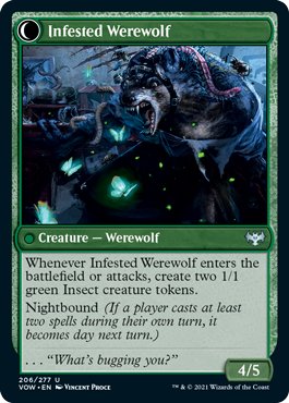 Infestation Expert // Infested Werewolf [206] [Innistrad: Crimson Vow] [Non-Foil]