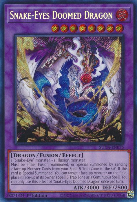 Snake-Eyes Doomed Dragon - SUDA-EN035 - Secret Rare - 1st Edition