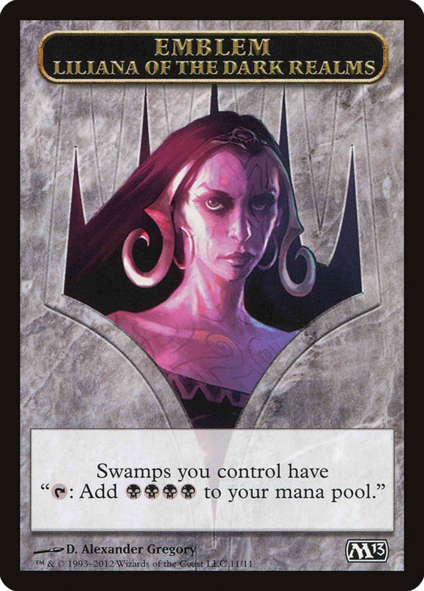 Liliana of the Dark Realms Emblem [11] [Magic 2013 Tokens] [Non-Foil]
