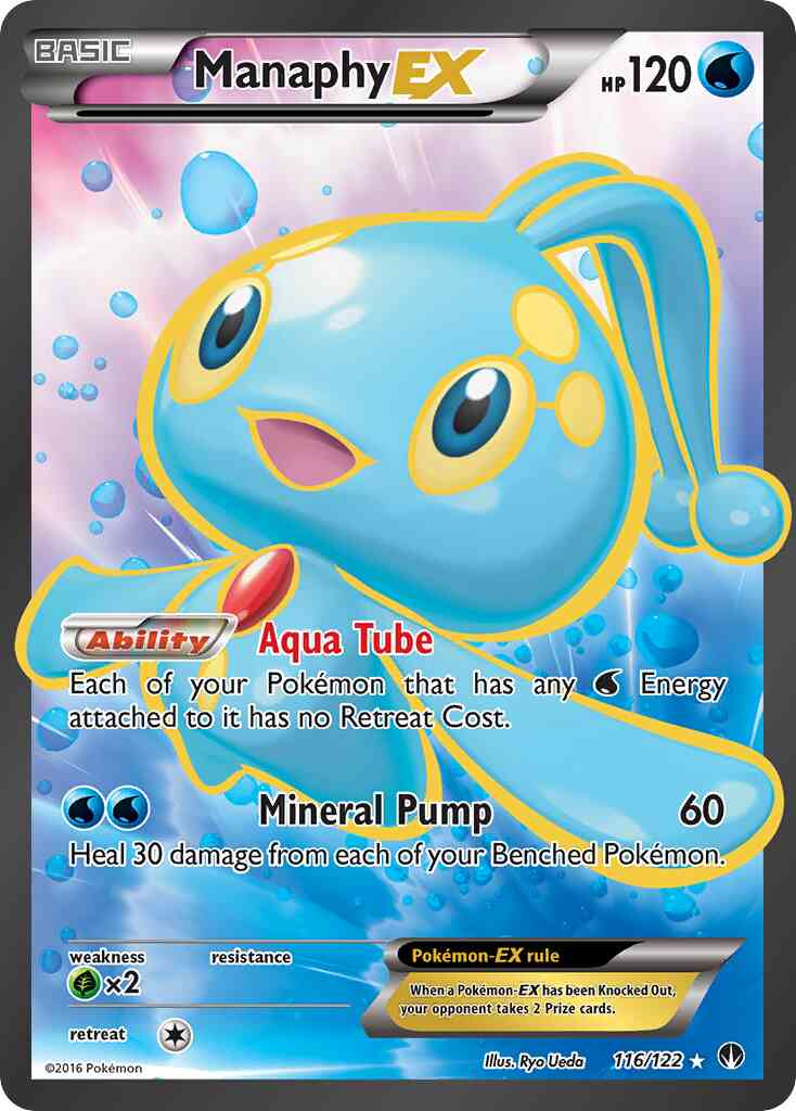 Manaphy-EX - 116/122 - Rare Ultra [xy9-116] [Ultra]