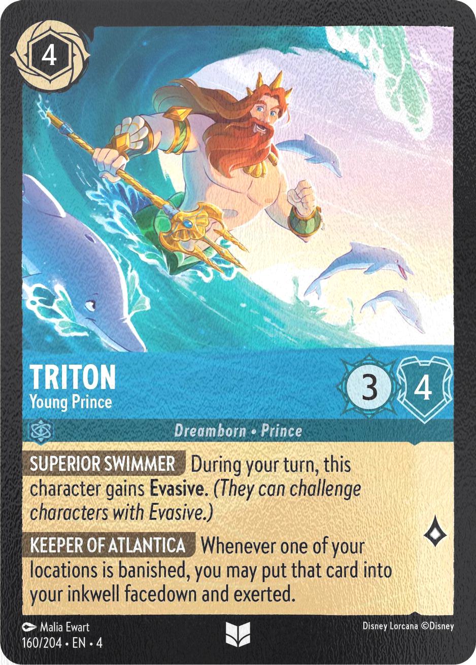 Triton - Young Prince - 160/204 [Ursula's Return] [Cold Foil]
