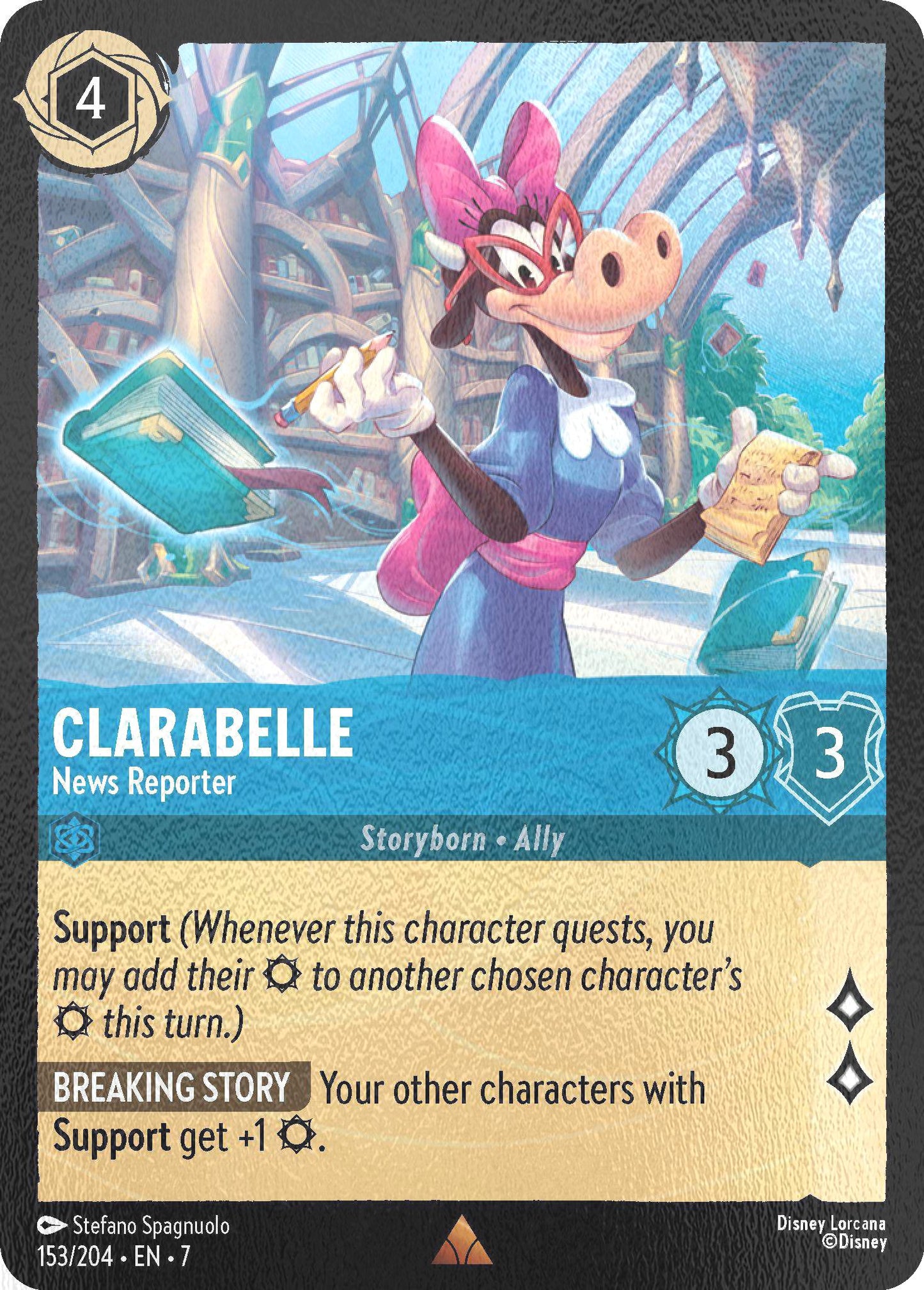 Clarabelle - News Reporter - 153/204 [Archazia's Island] [Cold Foil]