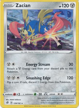 Zacian - 139/192 - Theme Deck Exclusive [swsh2msp-139] [Cracked Ice Holo]