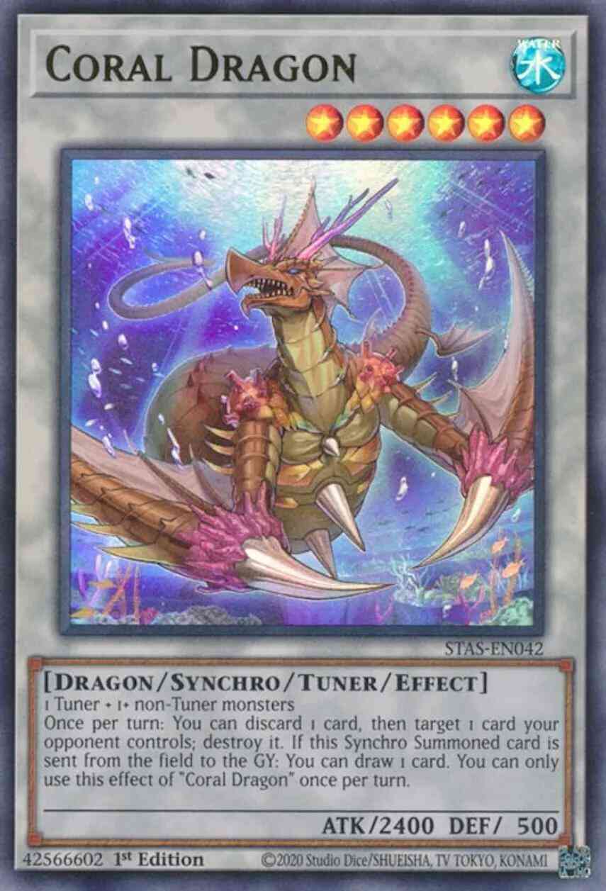 Coral Dragon - STAS-EN042 - Ultra Rare - 1st Edition