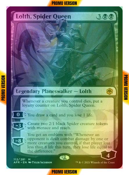 Lolth, Spider Queen [112x] [Ampersand] [Adventures in the Forgotten Realms Promos] [Foil]