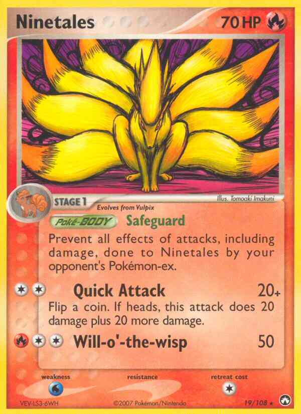 Ninetales - 19/108 - Rare [ex16-19] [Non-Holo]