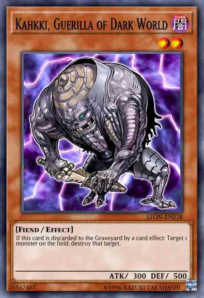 Kahkki, Guerilla of Dark World - STON-EN018 - Common - 1st Edition