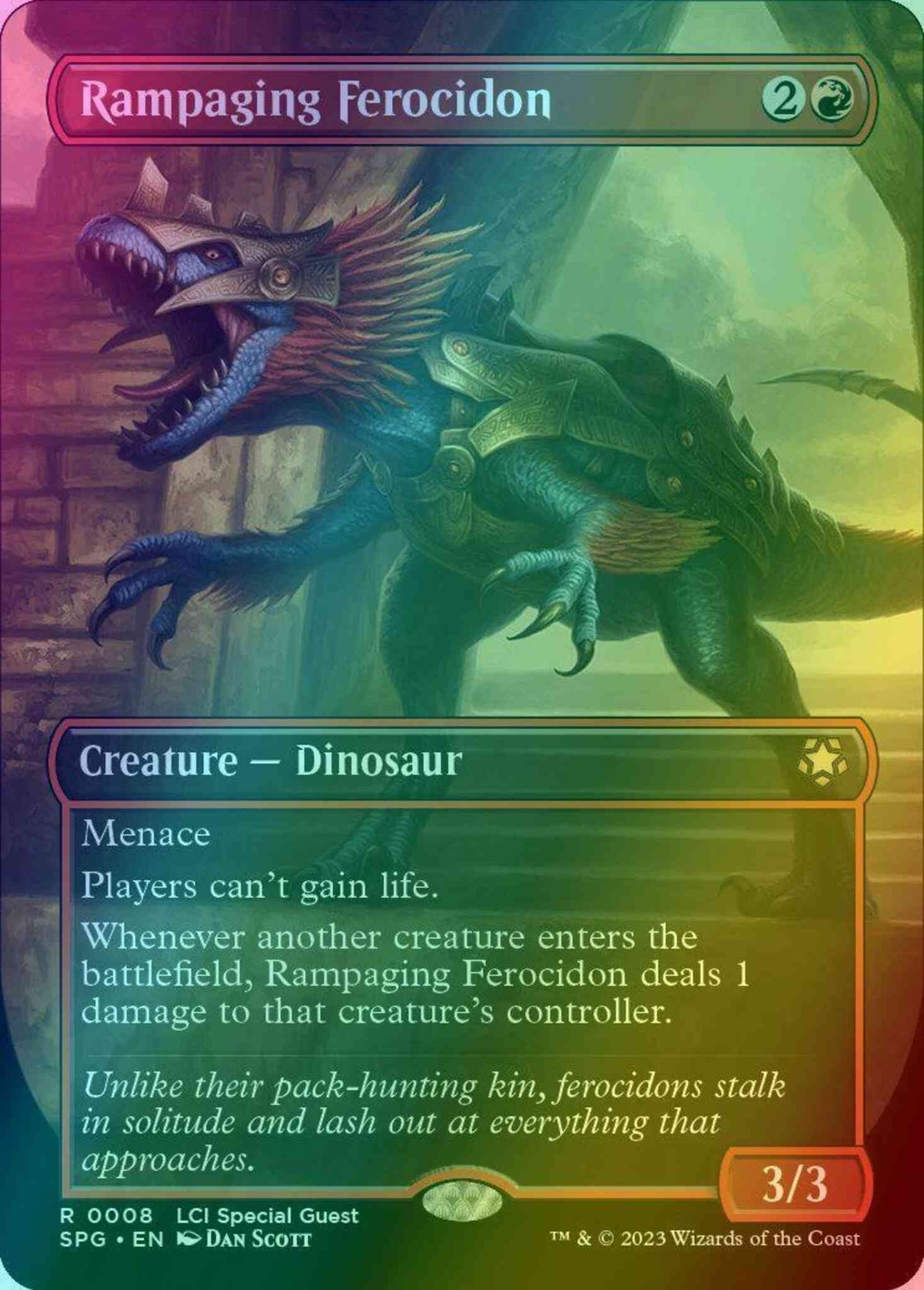 Rampaging Ferocidon [8] [Borderless] [Special Guests] [Foil]