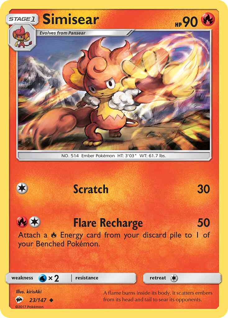 Simisear - 23/147 - Uncommon [sm3-23] [Reverse Holo]