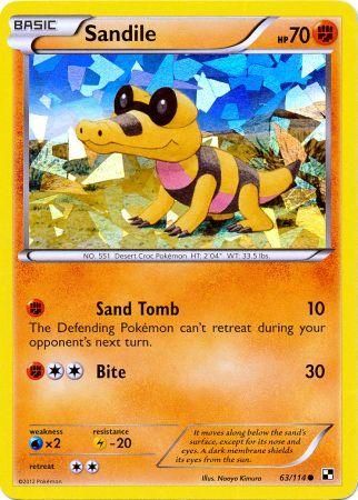 Sandile - Shattered Holo  -  63/114 - Common [bw1-63] [Holo]