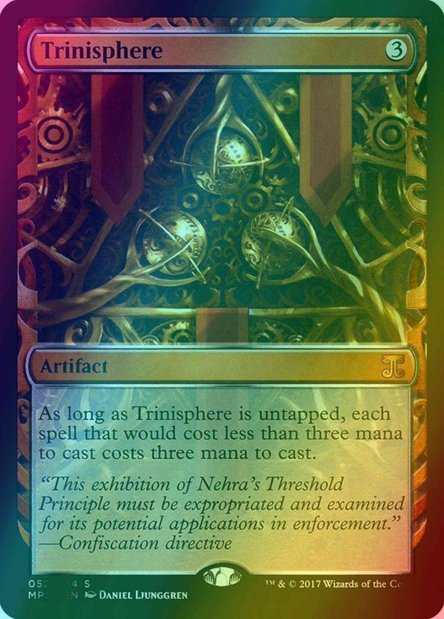 Trinisphere [52] [Masterpiece Series] [Kaladesh Inventions] [Foil]