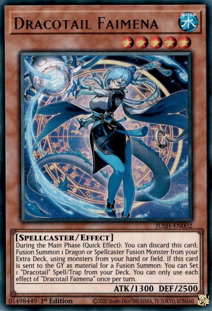 Dracotail Faimena - JUSH-EN002 - Ultra Rare - 1st Edition