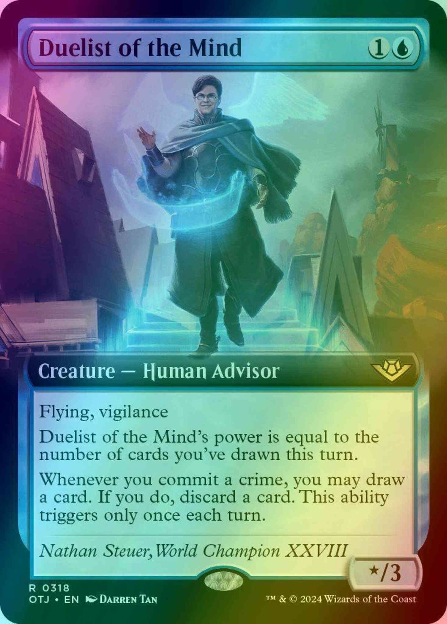 Duelist of the Mind [318] [Extended Art] [Outlaws of Thunder Junction] [Foil]