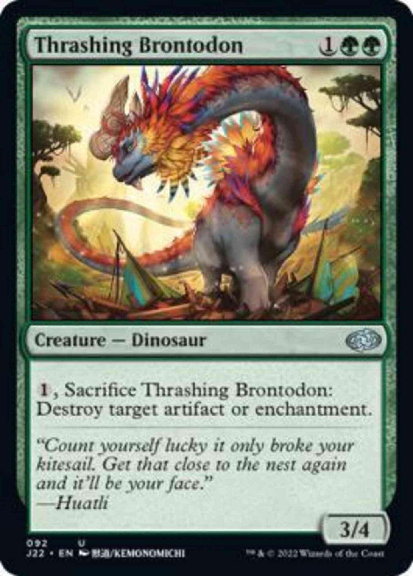 Thrashing Brontodon [92] [Anime-Inspired Art] [Jumpstart 2022] [Non-Foil]
