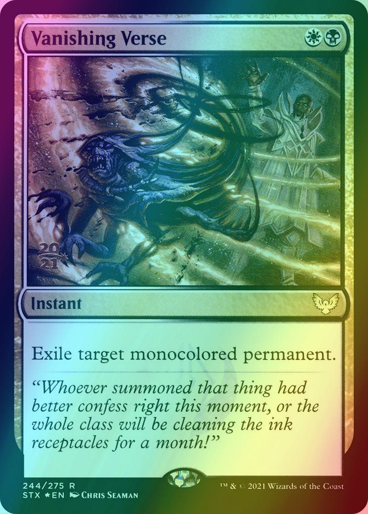 Vanishing Verse [Prerelease] [244s] [Strixhaven: School of Mages Promos] [Foil]