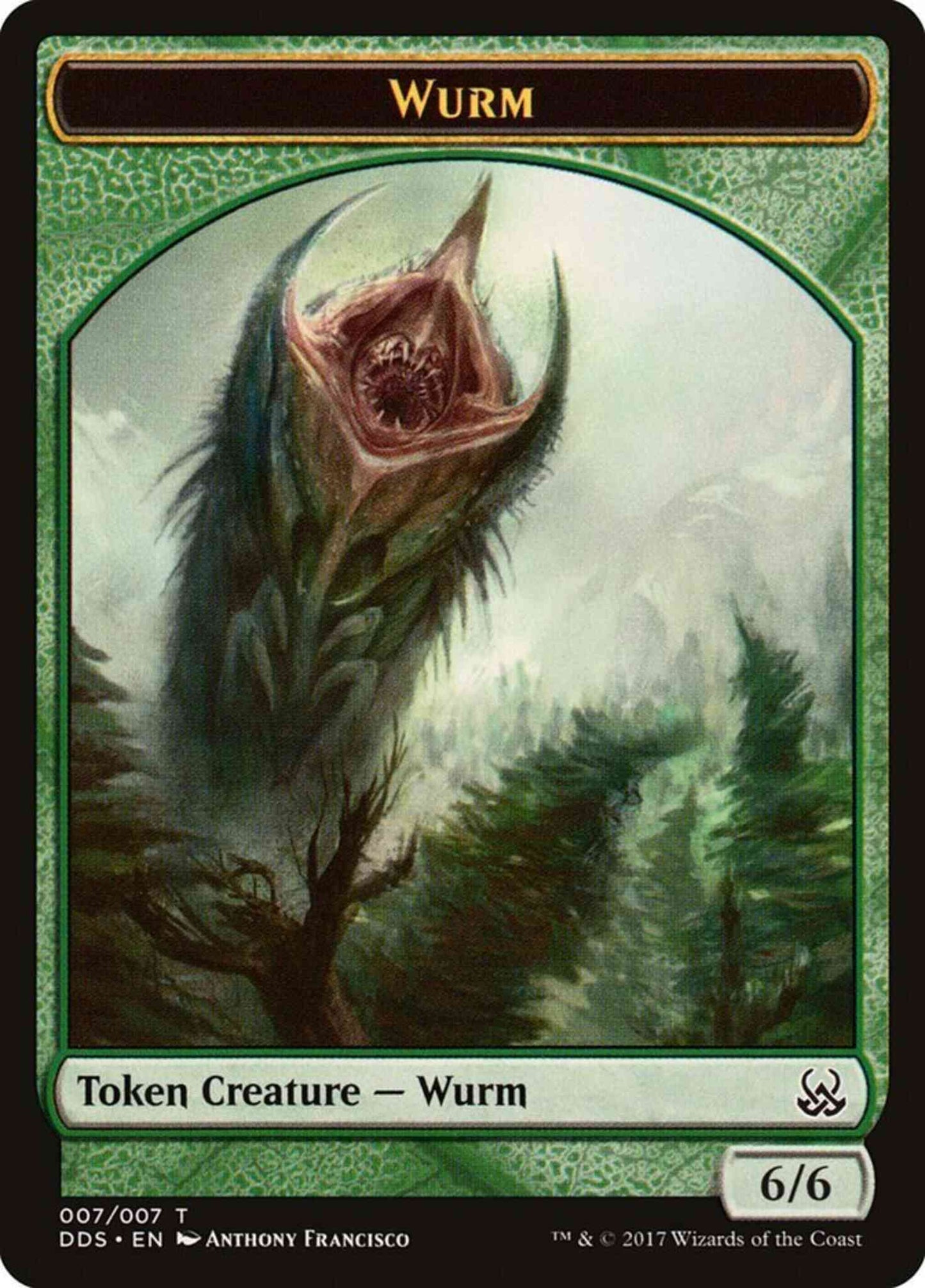 Wurm Token [07] [Duel Decks: Mind vs. Might Tokens] [Non-Foil]