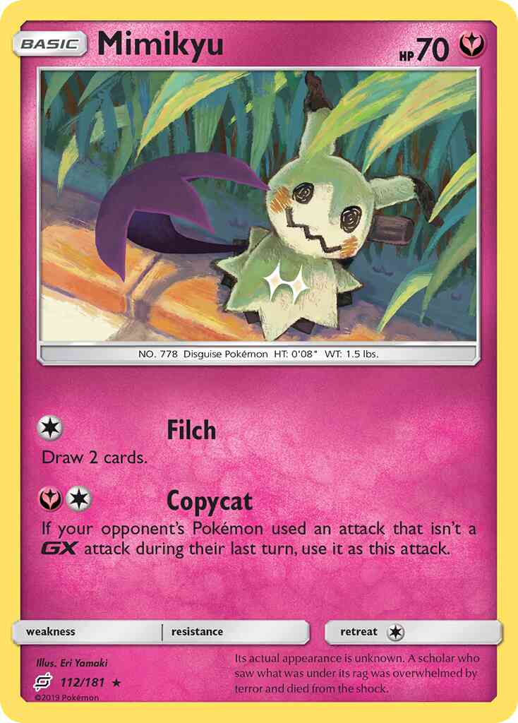 Mimikyu - 112/181 - Rare [sm9-112] [Reverse Holo]