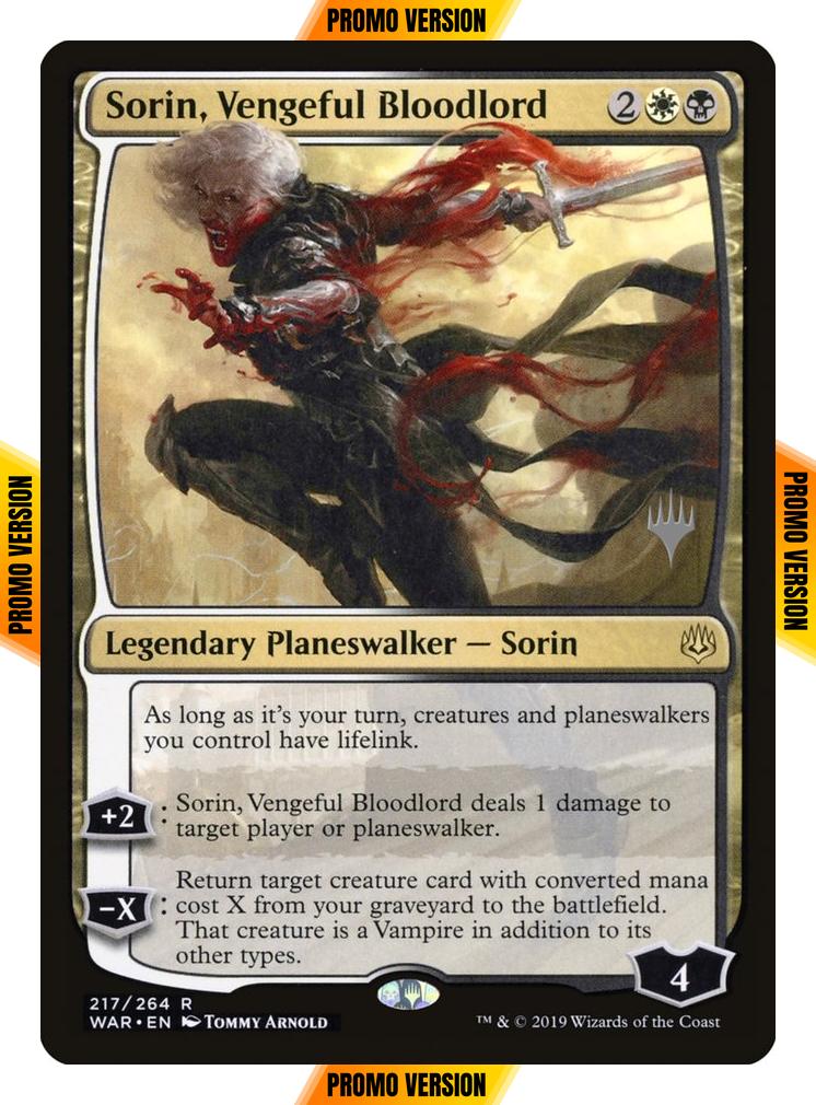Sorin, Vengeful Bloodlord [217p] [Promo Pack] [War of the Spark Promos] [Non-Foil]